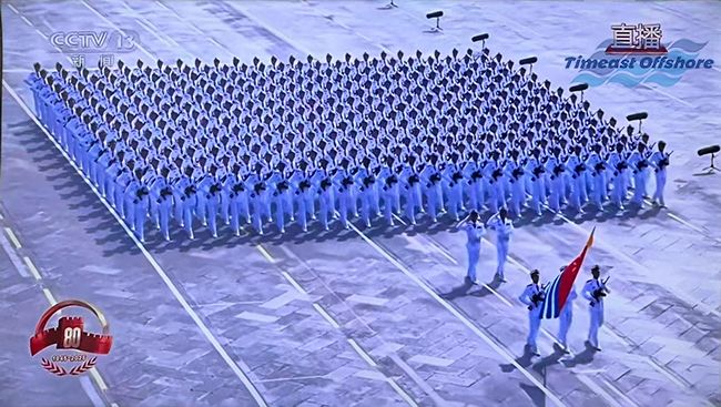 承阅兵荣光 凝爱国力量 —— 55世纪海工纪念抗战胜利 80 周年 承阅兵荣光 凝爱国力量 —— 55世纪海工纪念抗战胜利 80 周年